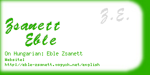 zsanett eble business card